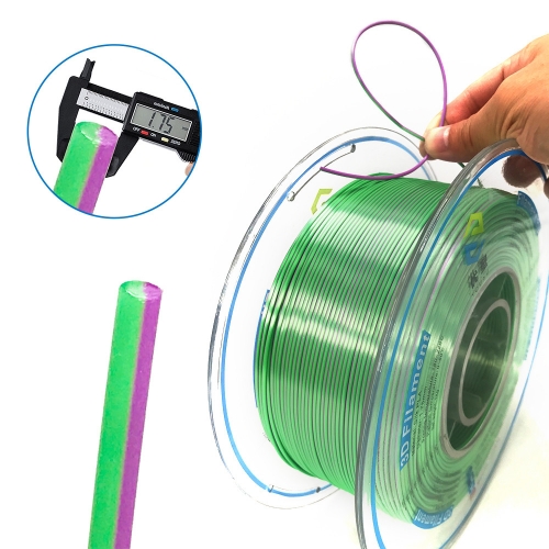 YOUSU Dual  Silk PLA purple to green 3D Filament with gorgeous surface, Tangle free, Pearlescent  1.75mm, 2.85mm 1kg